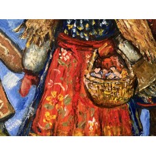 Ukrainian village – Christmas carols, oil on paper 21*35 Ukrainian village – Christmas carols, oil on paper 21*35